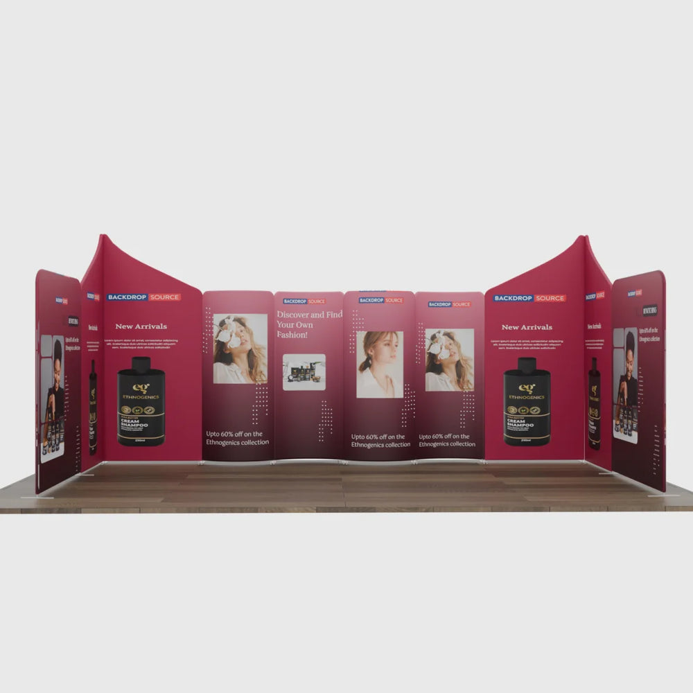 Magnetic Fabric Booth Display - Model 2 (20 x 20ft)