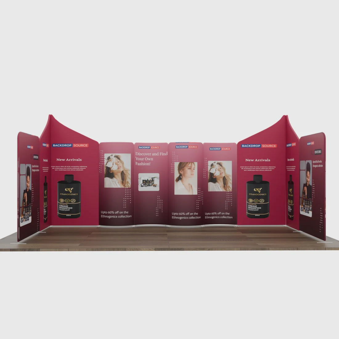 Magnetic Fabric Booth Display - Model 2 (20 x 20ft)