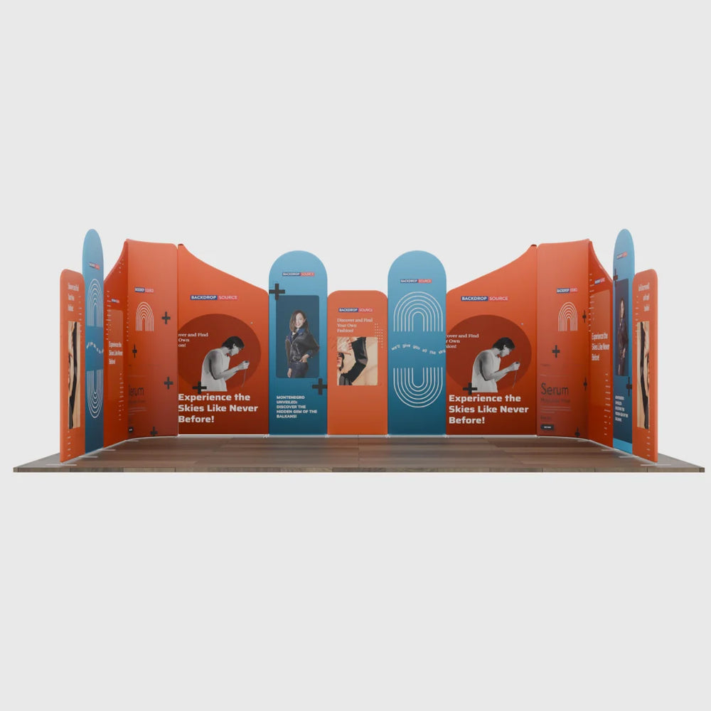 Magnetic Fabric Booth Display - Model 3 (20 x 20ft)