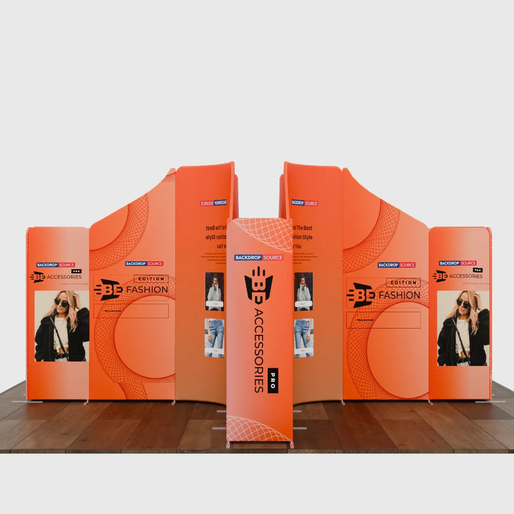 Magnetic Fabric Booth Display - Model 4 (16.4 x 16.4ft)