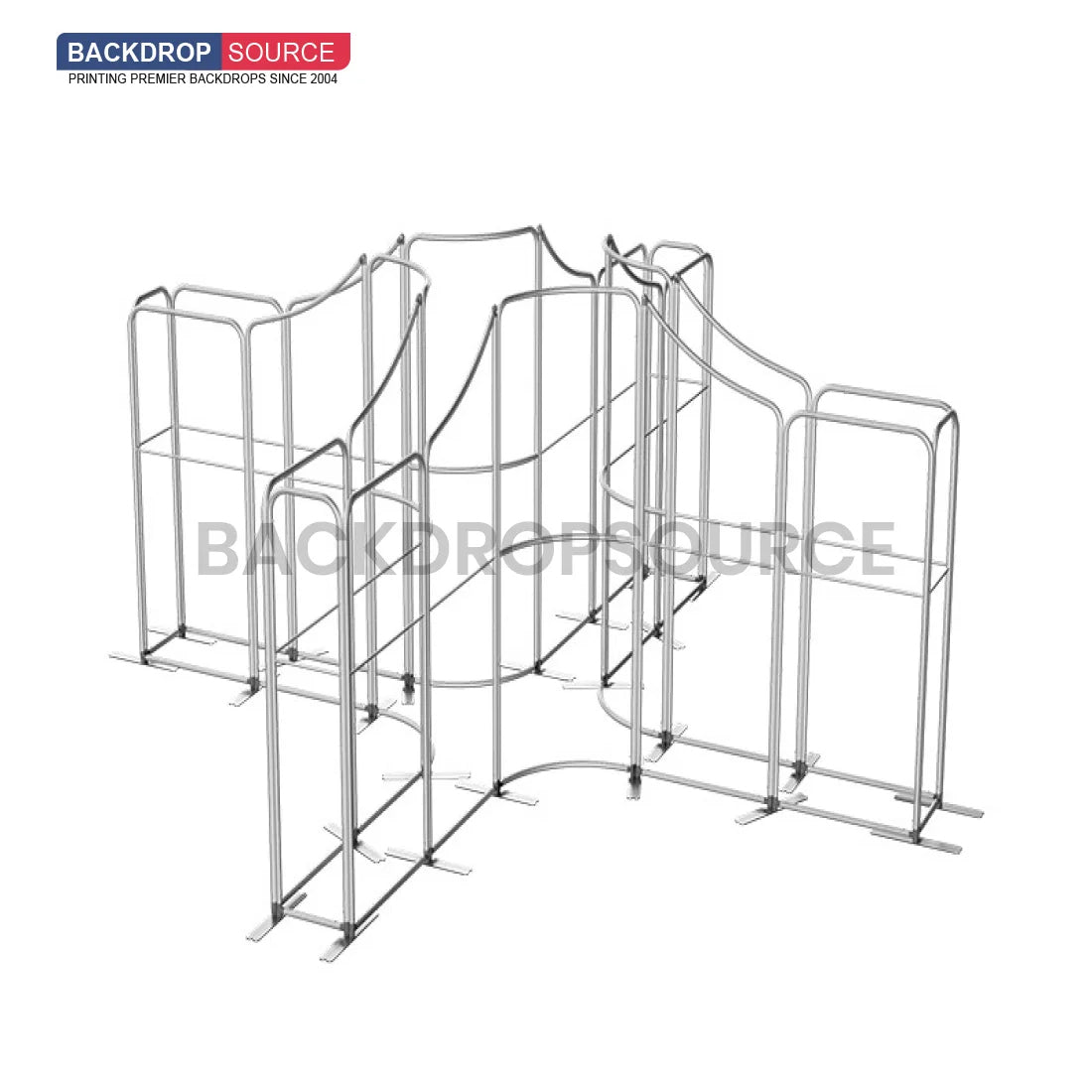 Magnetic Fabric Booth Display - Model 4 (16.4 x 16.4ft)