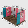 Magnetic Fabric Booth Display - Model 1 (16.4 x 10ft)