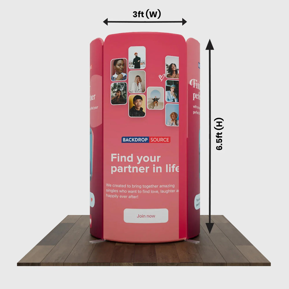 Magnetic Fabric Booth Display - Model 1 (6.5 x 6.5ft)