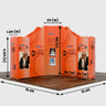 Magnetic Fabric Booth Display - Model 4 (16.4 x 16.4ft)