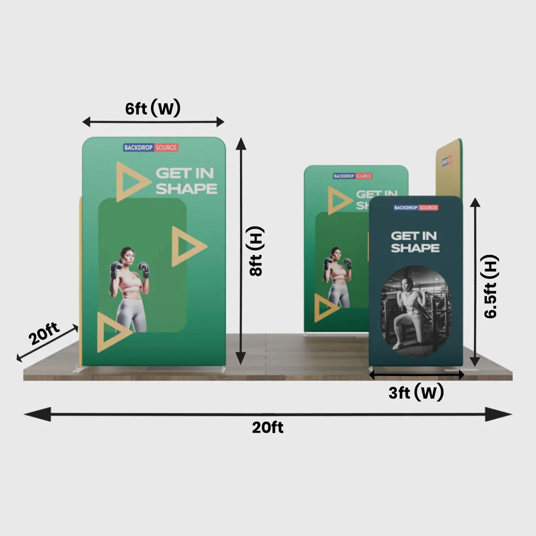 Magnetic Fabric Booth Display - Model 4 (20 x 20ft)