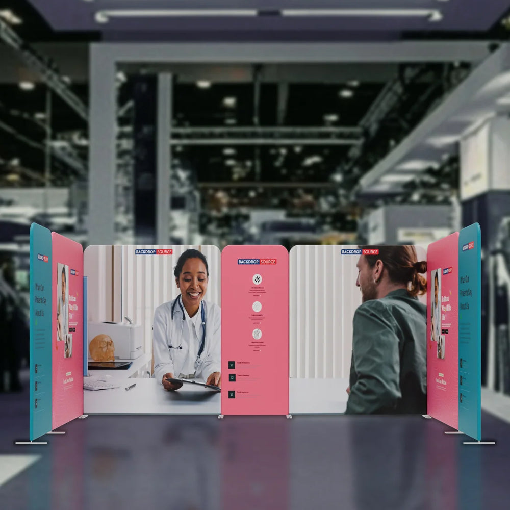 Magnetic Fabric Booth Display - Model 1 (16.4 x 10ft)