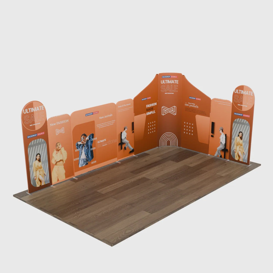 Magnetic Fabric Booth Display - Model 1 (20 x 20ft)