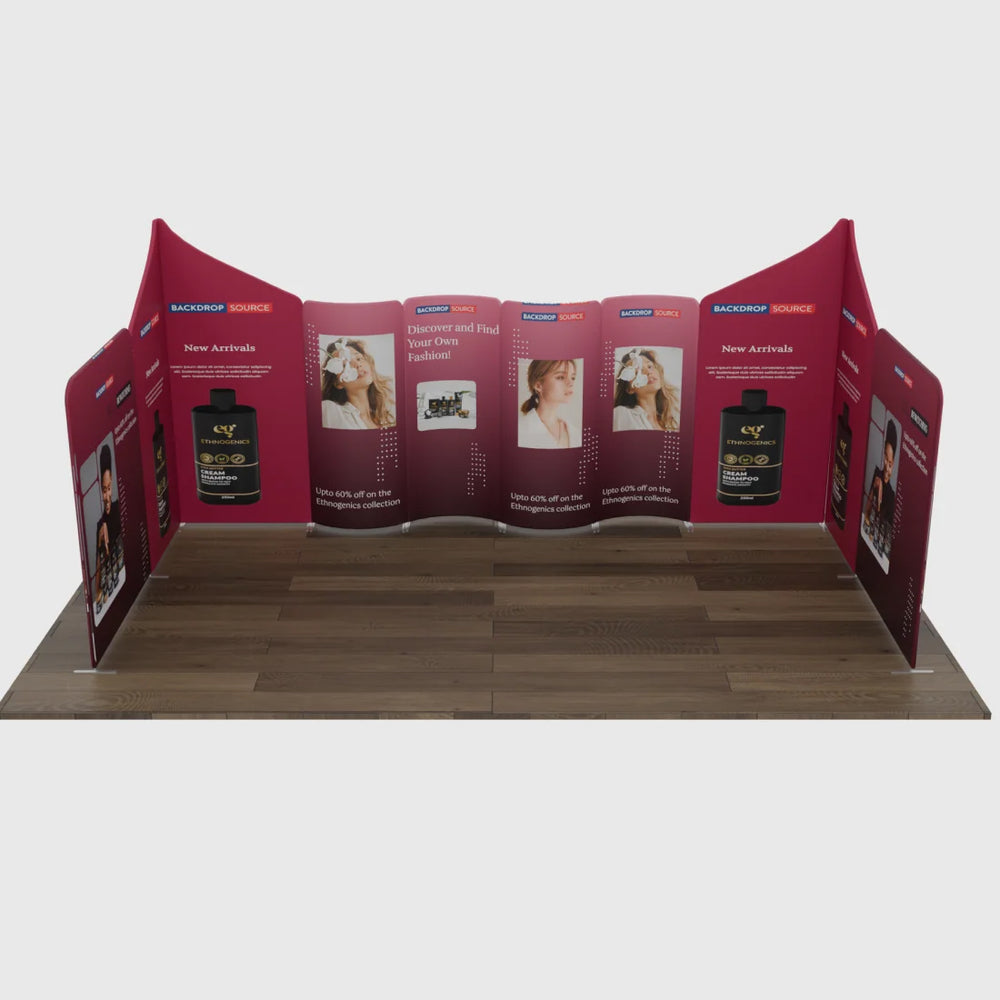 Magnetic Fabric Booth Display - Model 2 (20 x 20ft)
