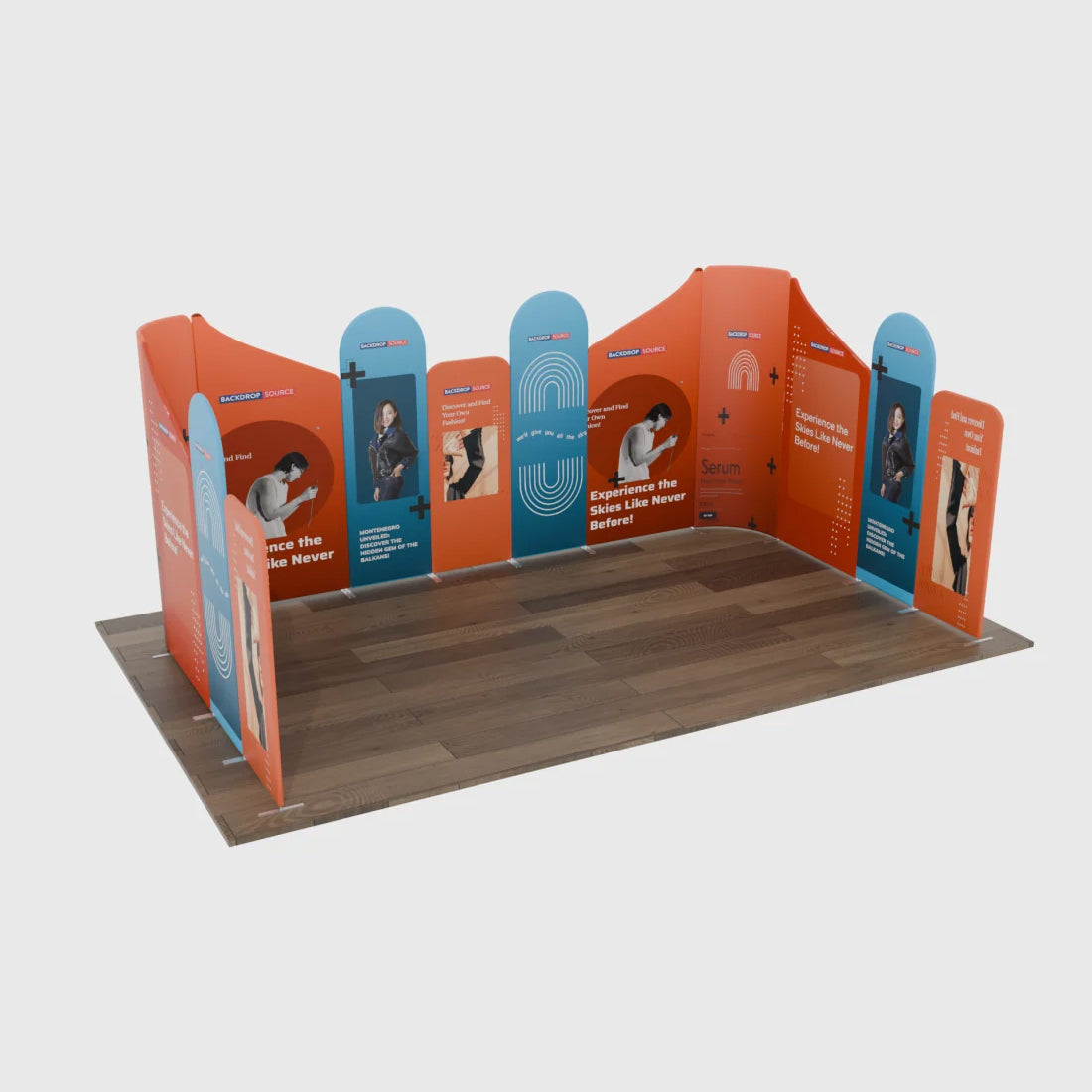 Magnetic Fabric Booth Display - Model 3 (20 x 20ft)