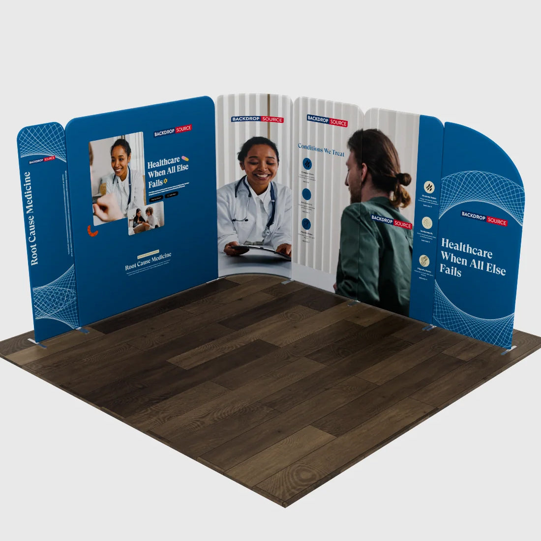 Magnetic Fabric Booth Display - Model 3 (10 x 10ft)