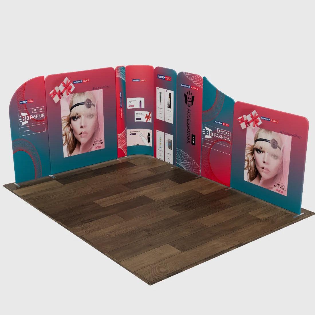 Magnetic Fabric Booth Display - Model 3 (16.4 x 13ft)