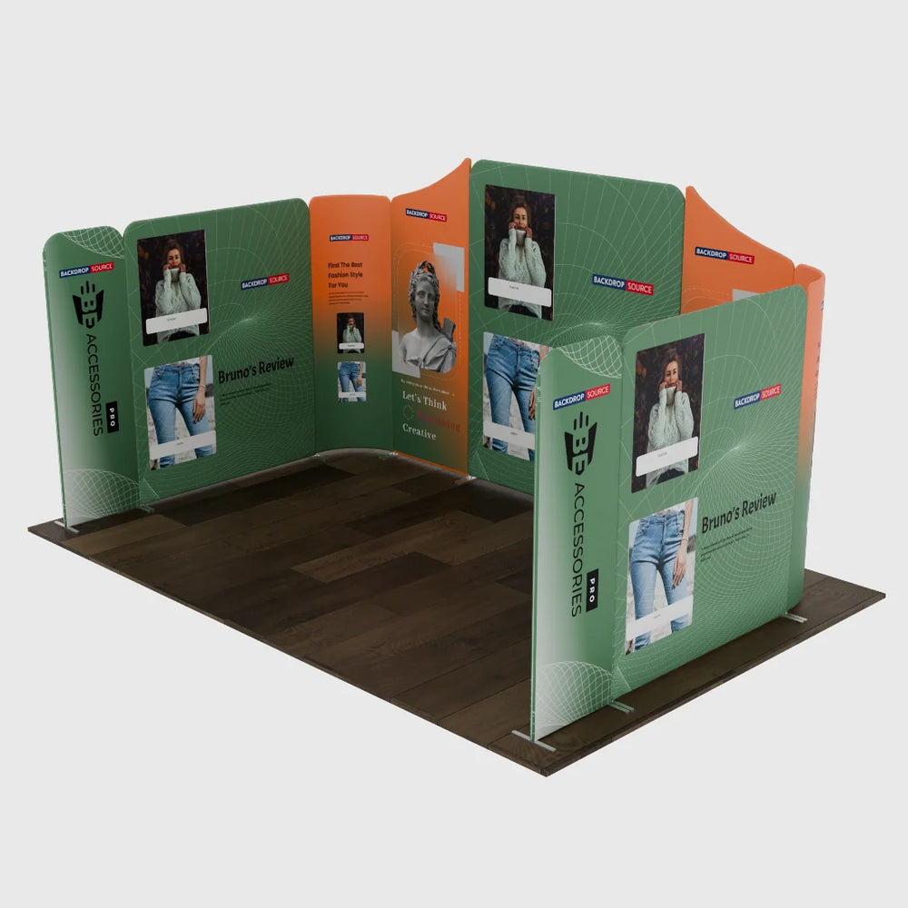 Magnetic Fabric Booth Display - Model 2 (16.4 x 10ft)