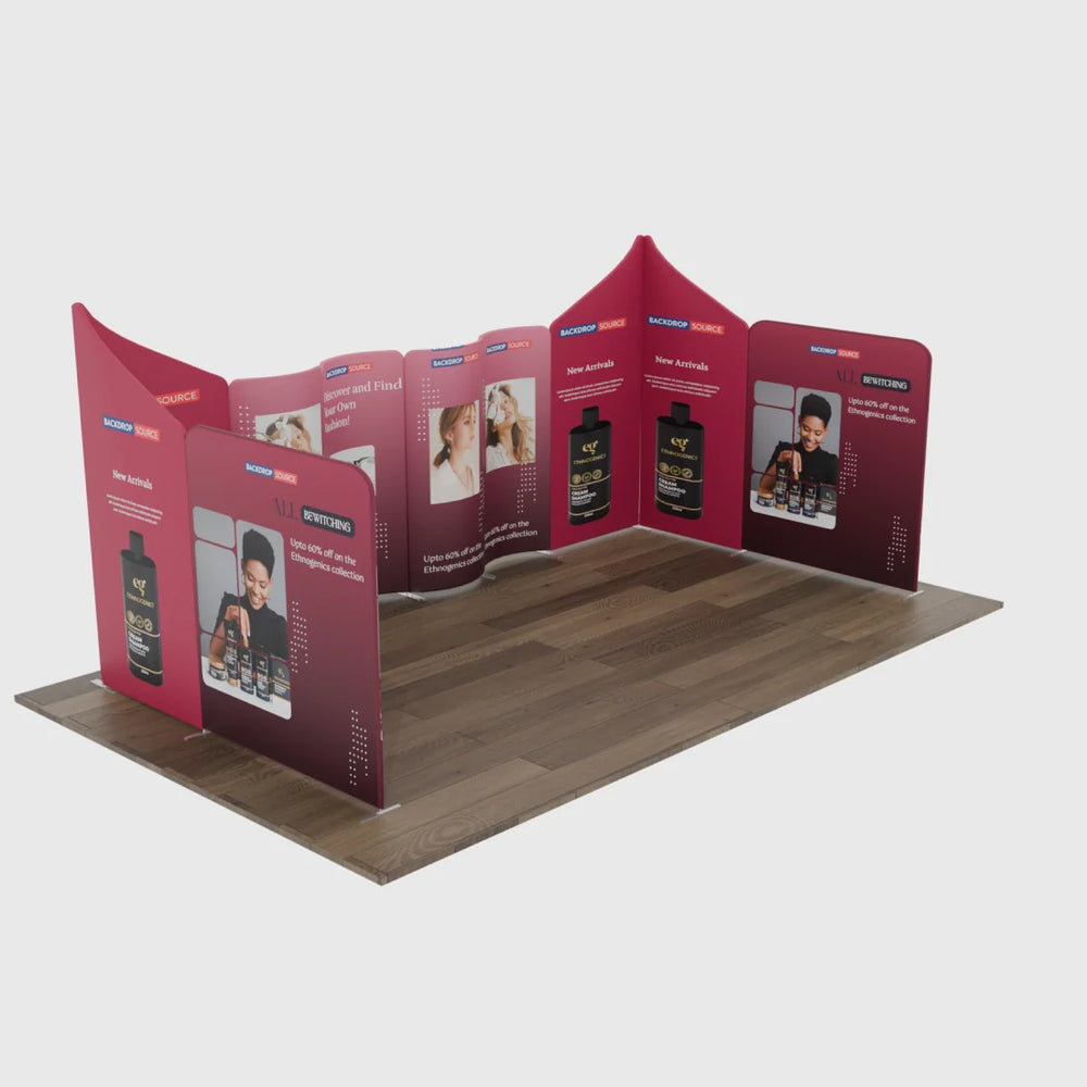 Magnetic Fabric Booth Display - Model 2 (20 x 20ft)