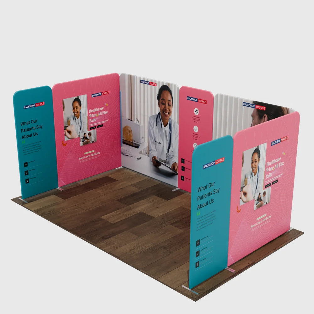 Magnetic Fabric Booth Display - Model 1 (16.4 x 10ft)