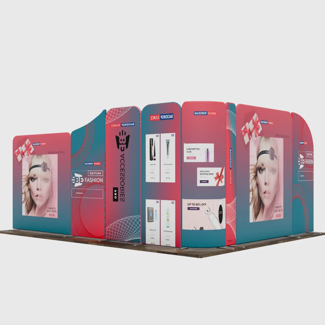 Magnetic Fabric Booth Display - Model 3 (16.4 x 13ft)