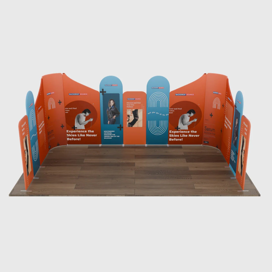 Magnetic Fabric Booth Display - Model 3 (20 x 20ft)