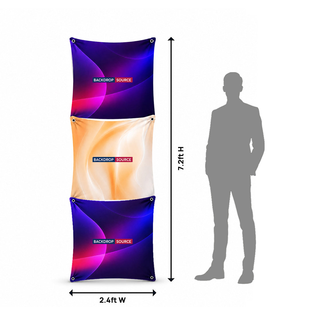 1 x 3 Fabric GeoMetrix Pop Up Grid Display