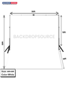 20' W x 20' H White/ Black Backdrop with a Stand