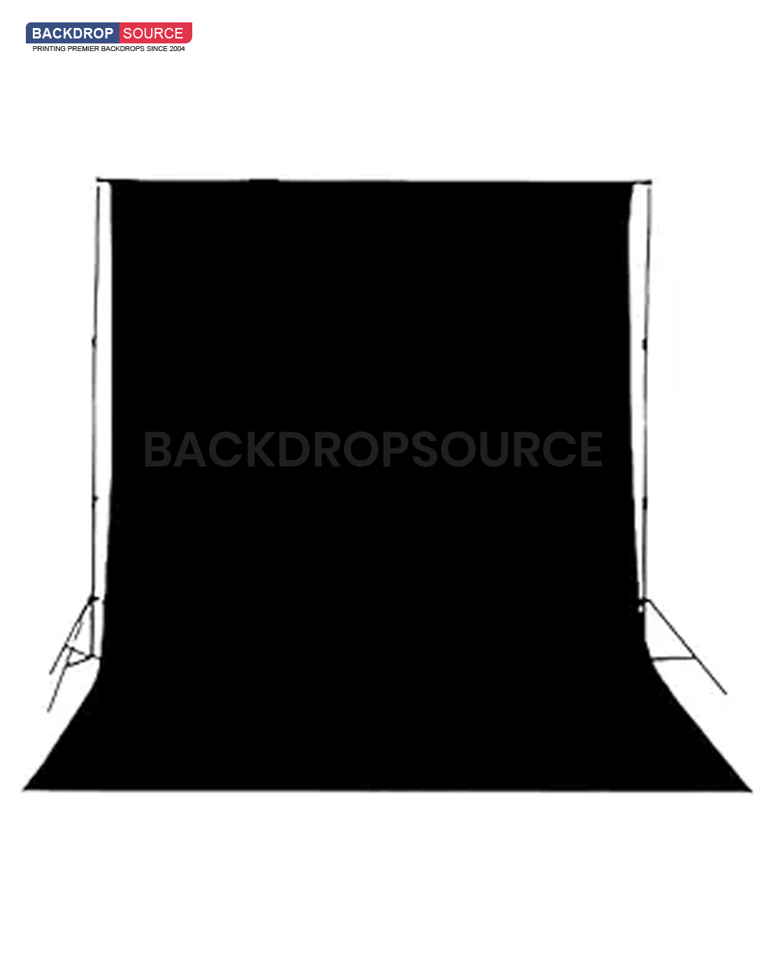 20' W x 20' H White/ Black Backdrop with a Stand