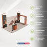 20x10 Straight Backdrop with 3D Wall & Arch Exhibition Kit
