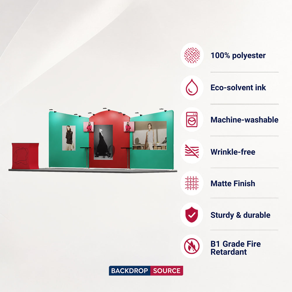 20x10 Round Top with Inclined Straight Exhibition Kit