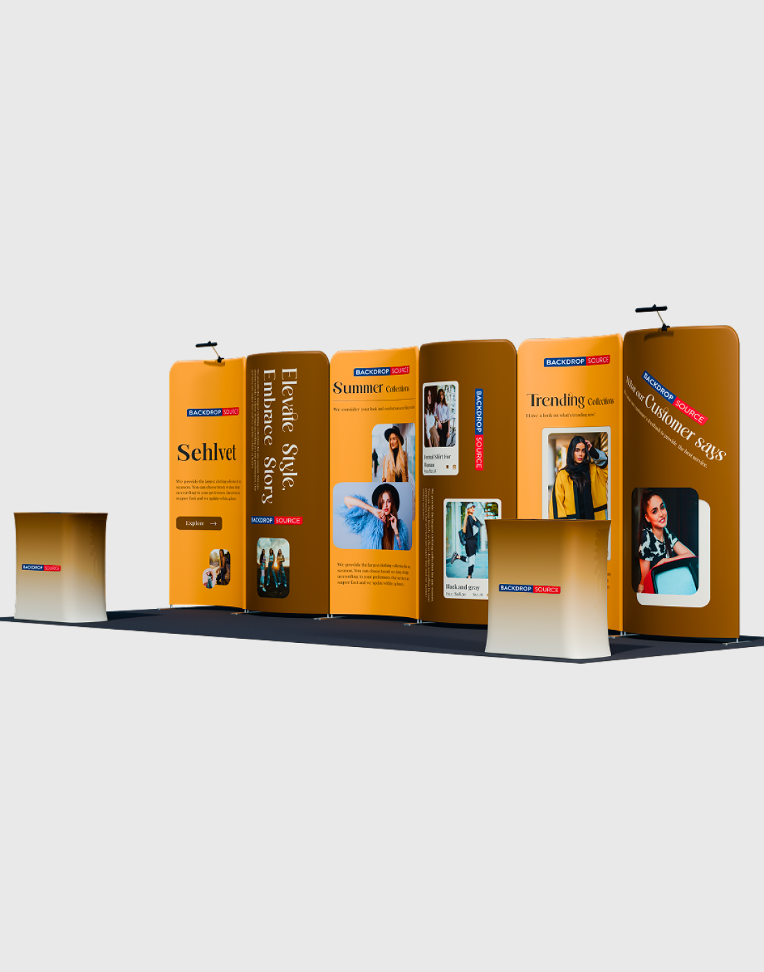 Portable Exhibit Display 10ft x 20ft - Model 17