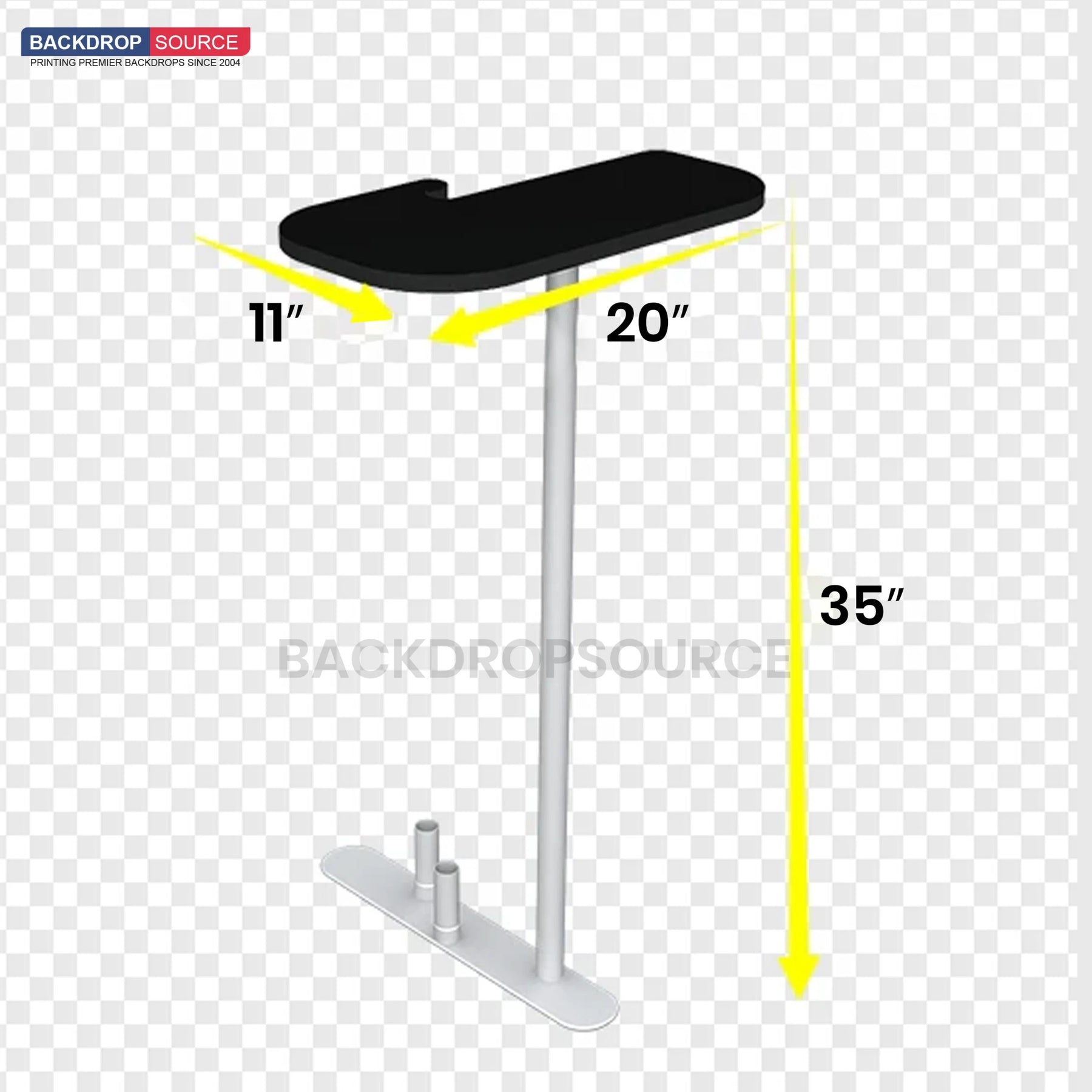 Exhibidor portátil de 10 pies - Modelo 2