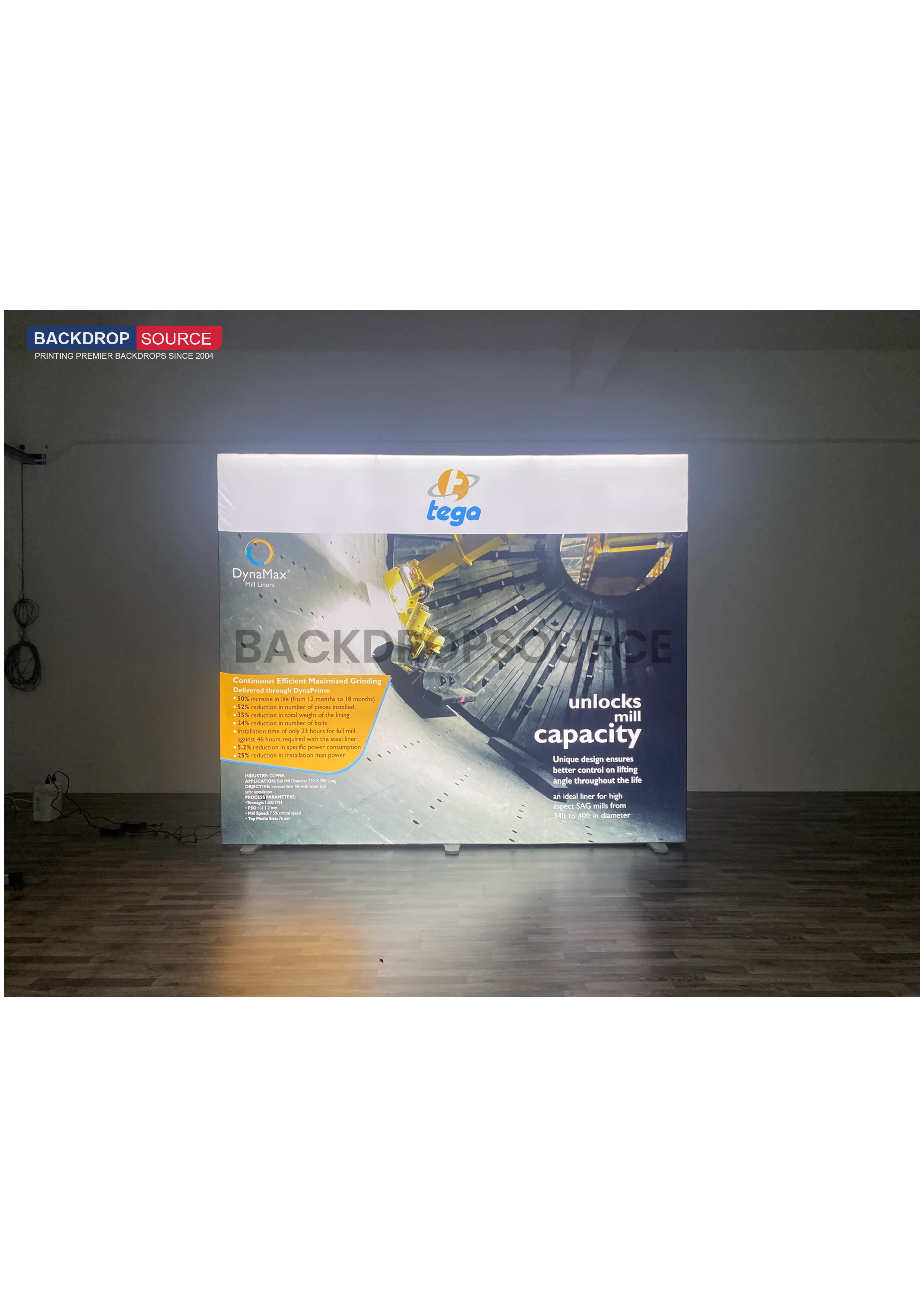 SEG Frameless  Fabric LED Light Box Display - 2.8ft W x 6.5ft H