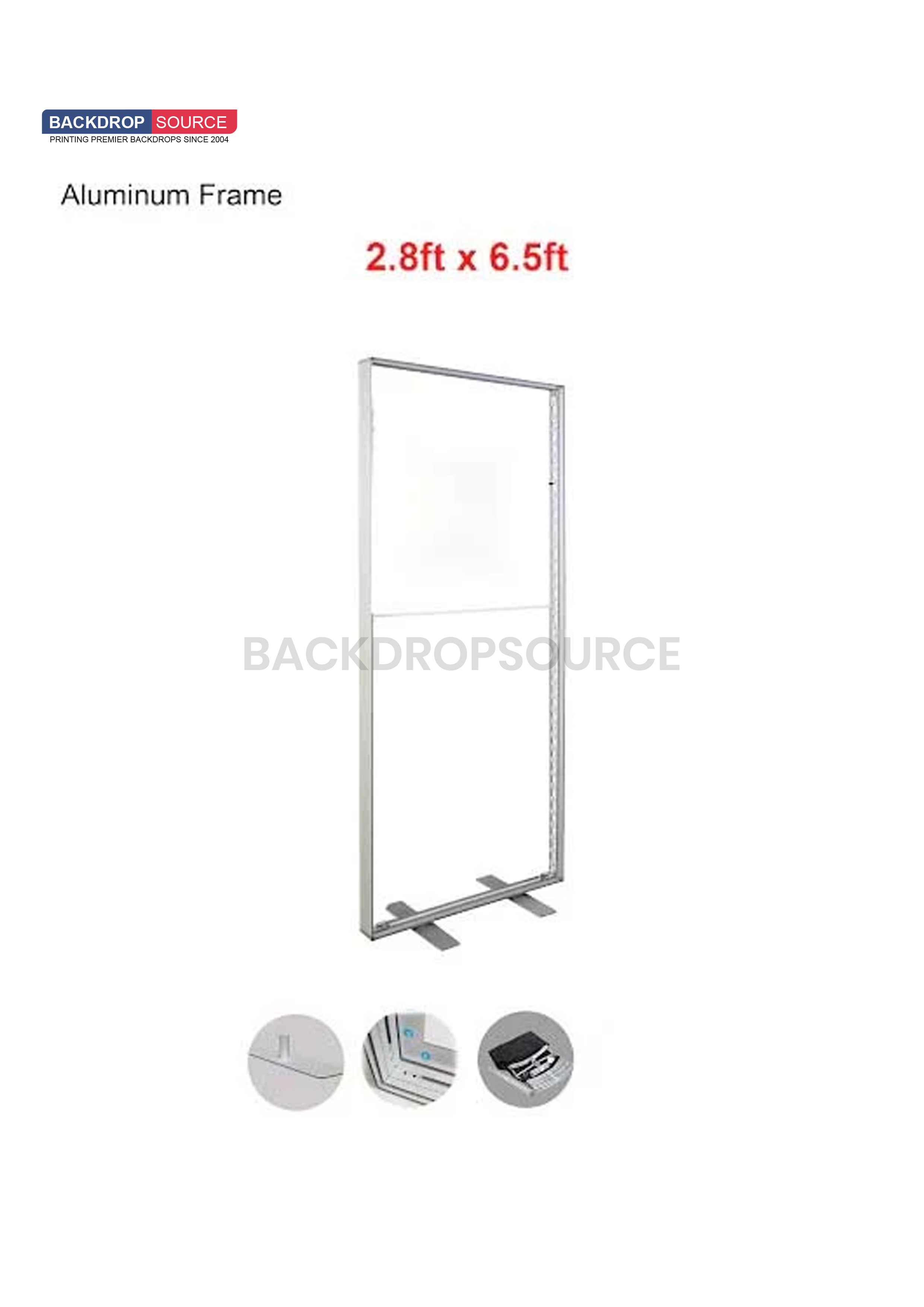 SEG Frameless  Fabric LED Light Box Display - 2.8ft W x 6.5ft H