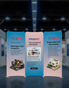 Magnetic Fabric Booth Display - Model 2 (6.5 x 6.5ft)