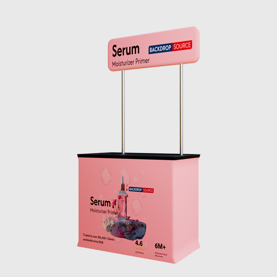 Convertible Fabric Podium Case with Header Display