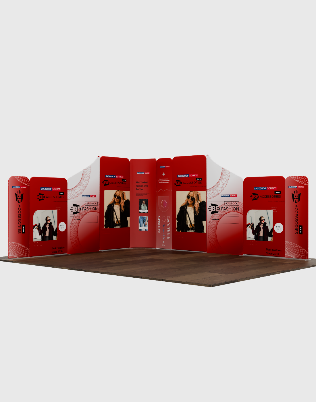 Magnetic Fabric Booth Display - Model 5 (13 x 13ft)