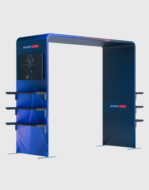 Square Arch Display with Shelf & TV Rack