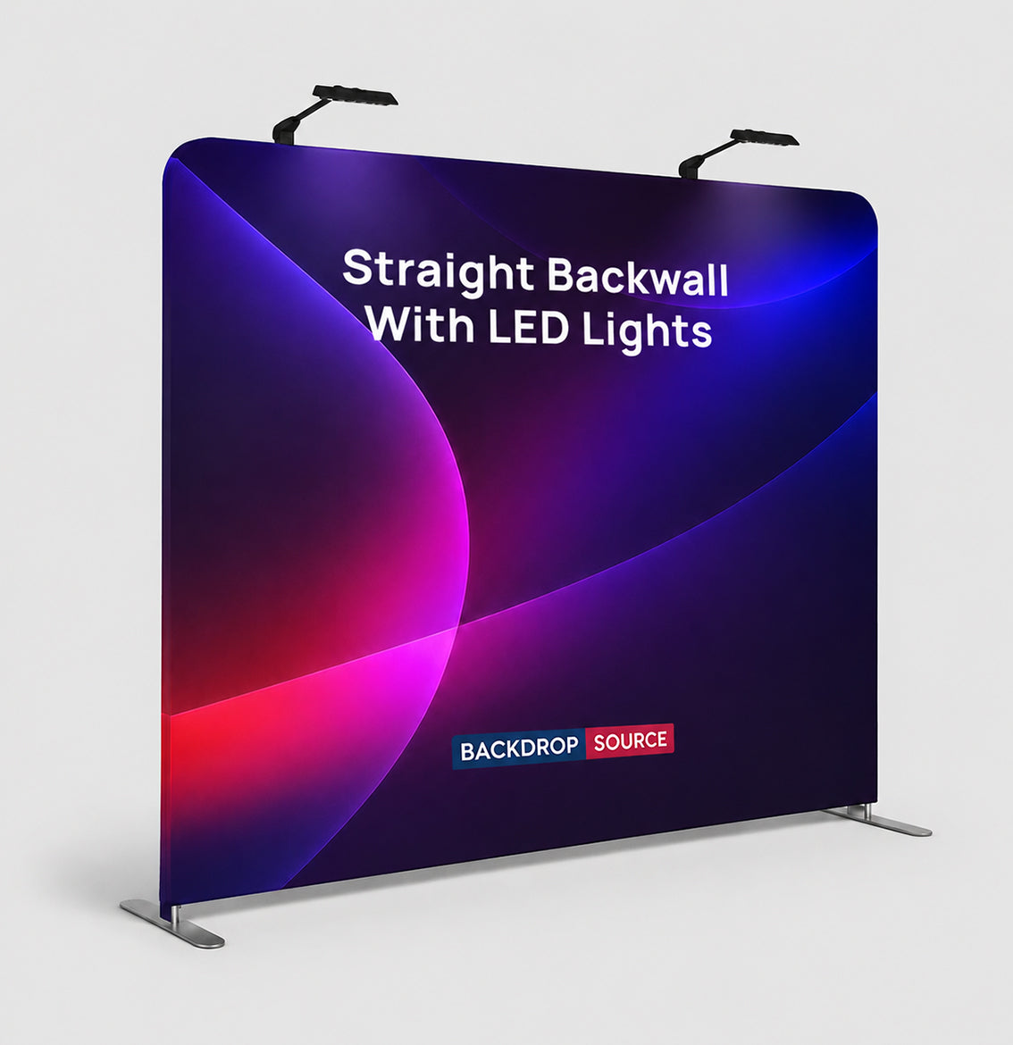 Kit de pared posterior recta con foco LED