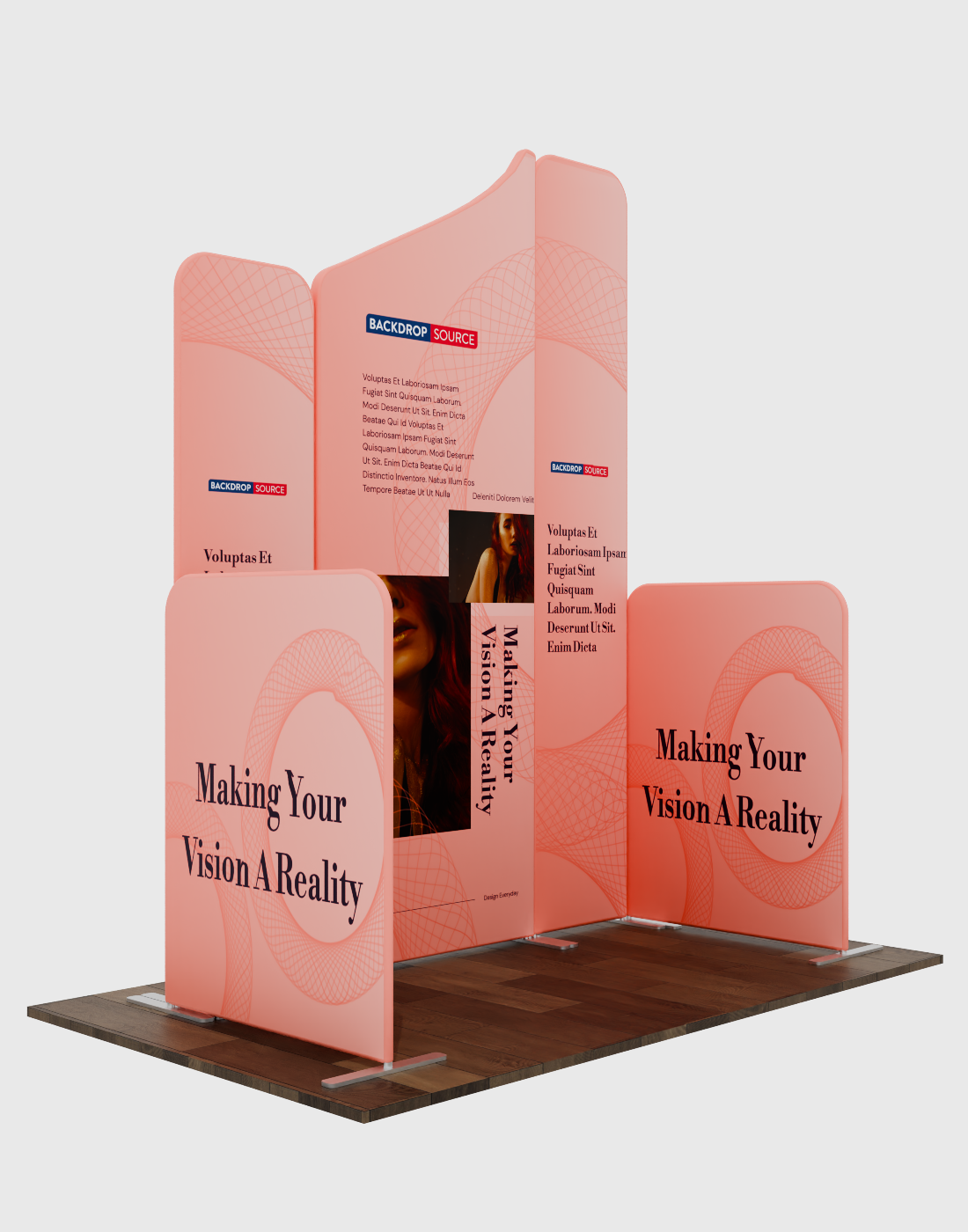 Magnetic Fabric Booth Display - Model 3 (6.5 x 6.5ft)