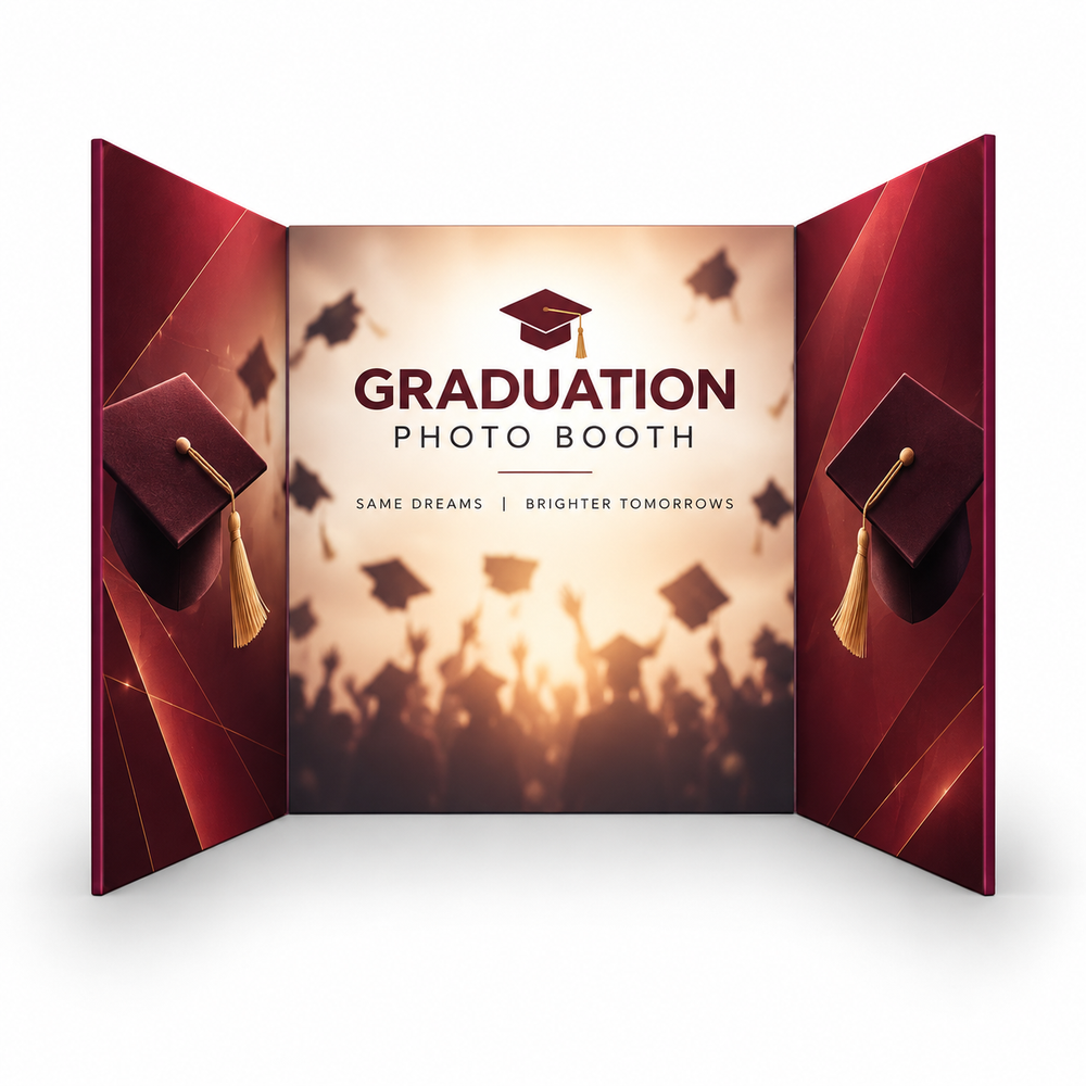 3-Sided Photo Booth Enclosure for School Dances & Grad Parties