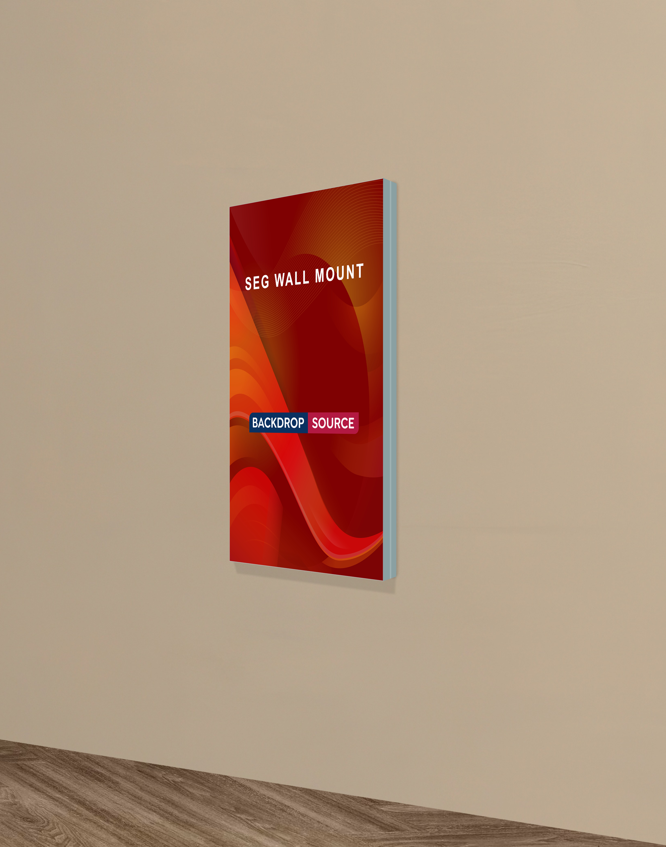 Wall-Mounted SEG Fabric display - 1.57" Depth