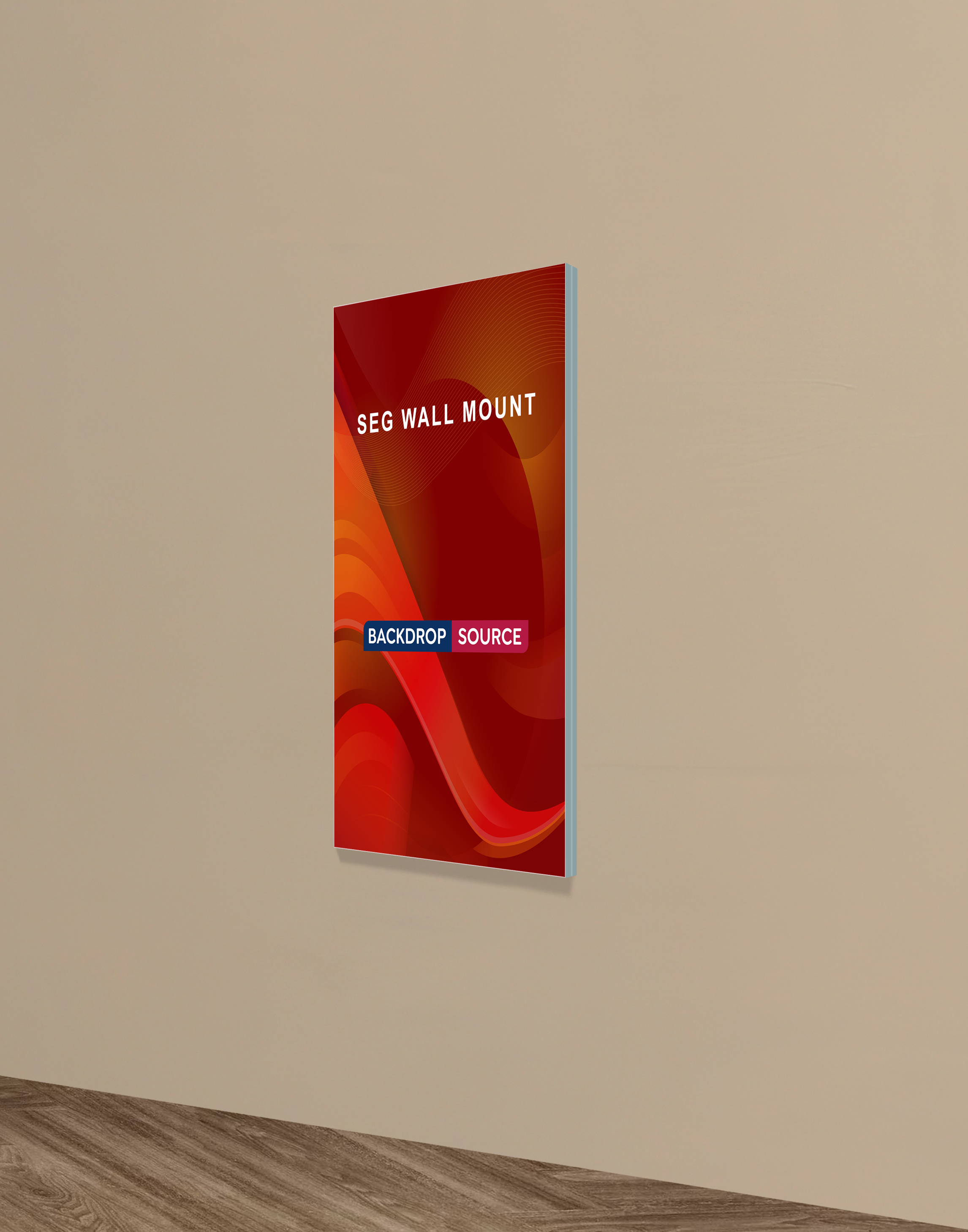 Wall-Mounted SEG Fabric display - 0.8" Depth