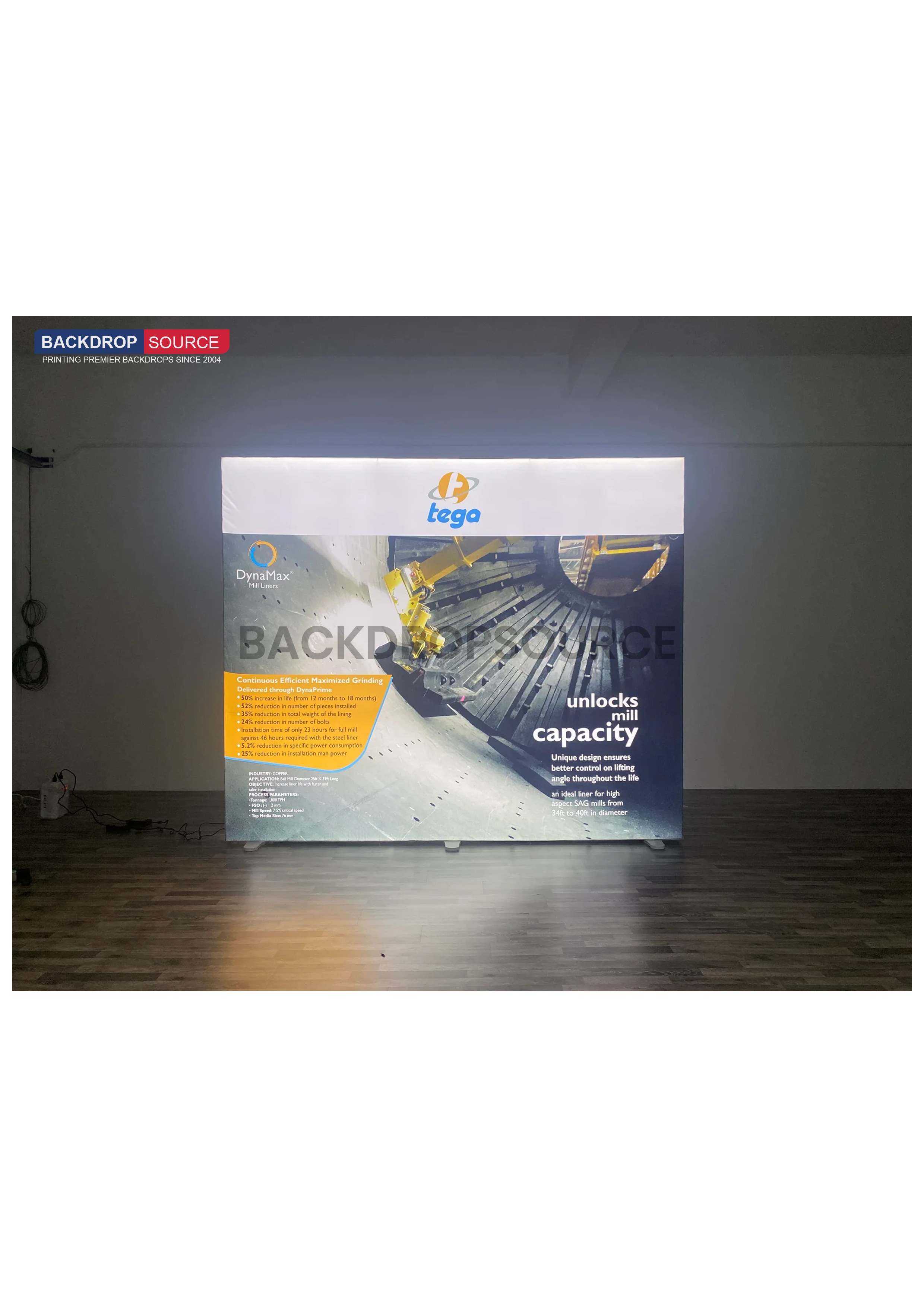SEG Frameless  Fabric LED Light Box Display - 3.2ft W x 6.5ft H