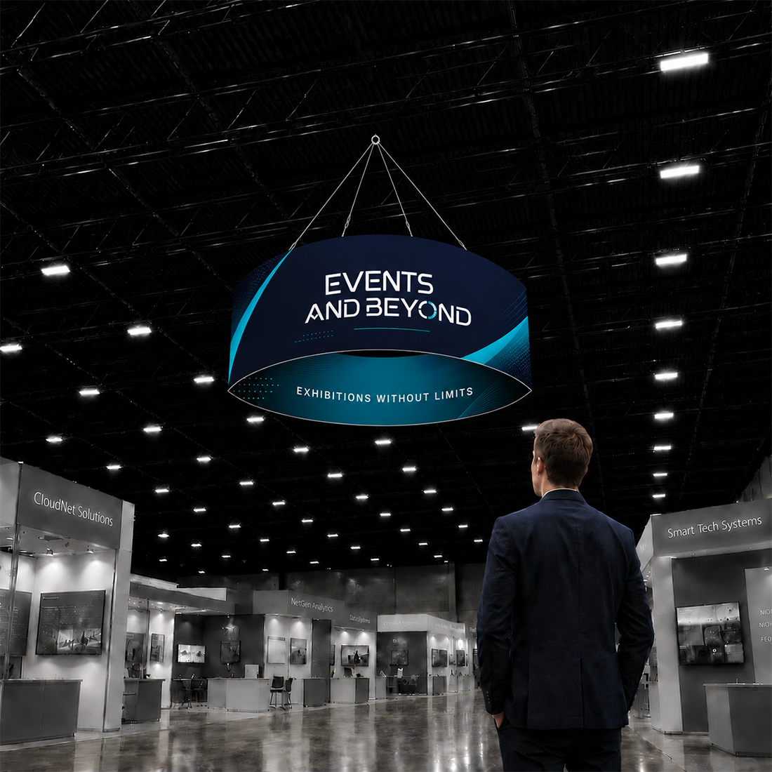 3D Eye-Shaped Hanging Banner