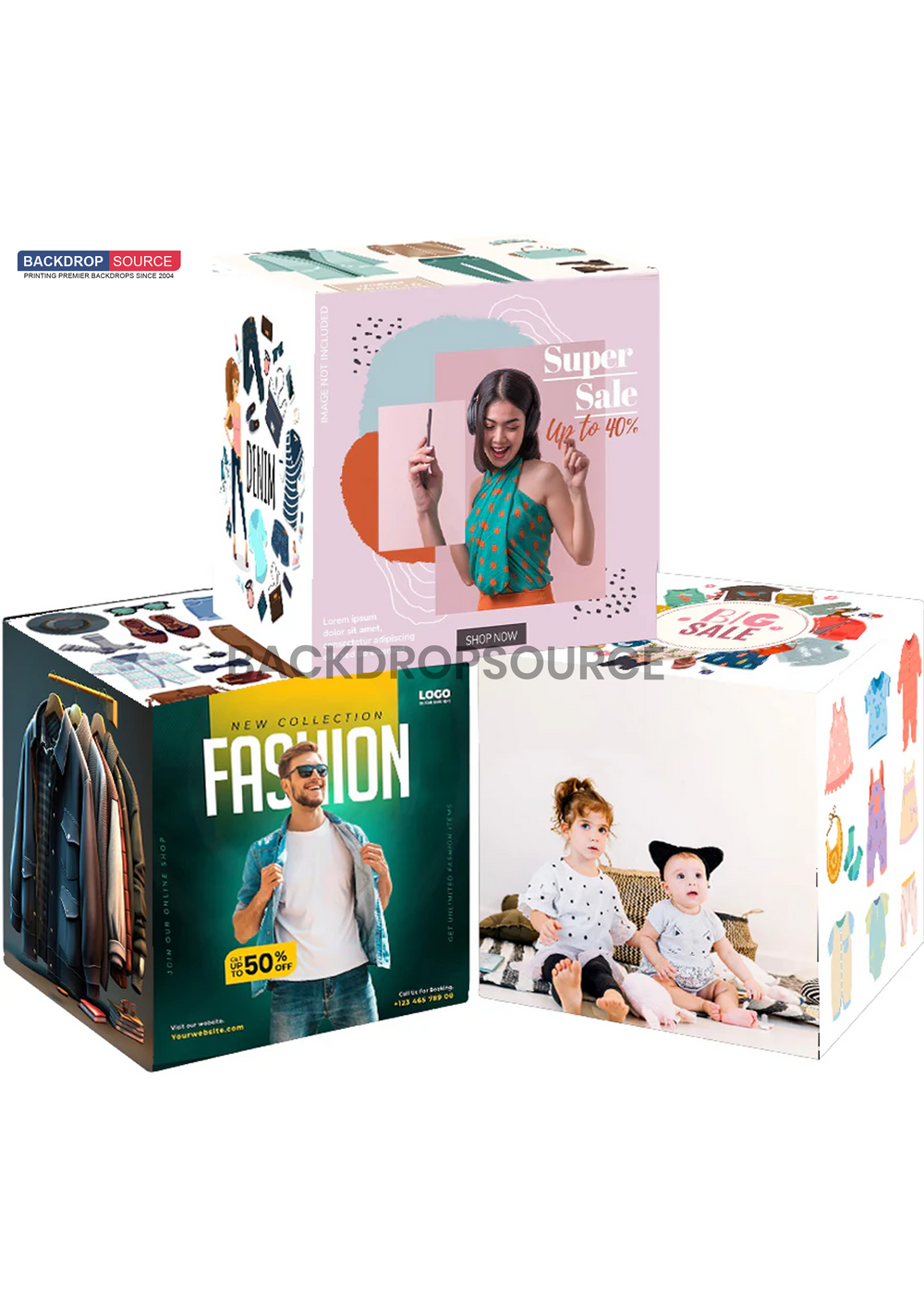 3 juegos de expositores de tela elástica para exposición de productos