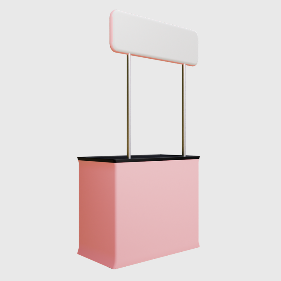 Convertible Fabric Podium Case with Header Display