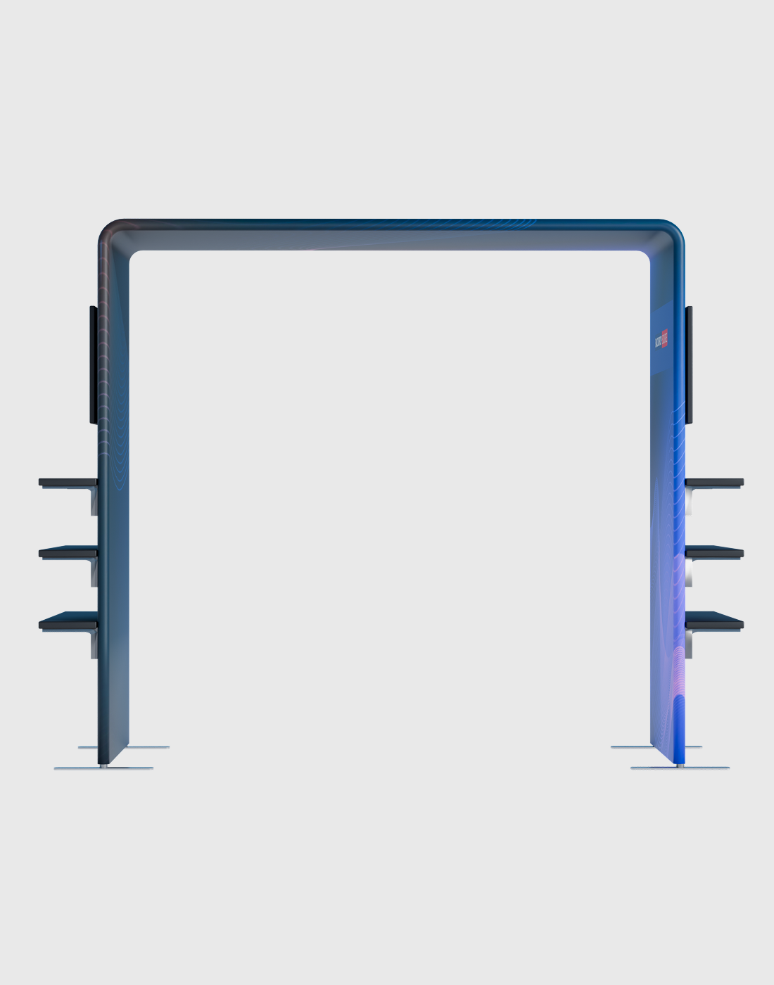 Square Arch Display with Shelf & TV Rack