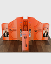 Magnetic Fabric Booth Display - Model 4 (16.4 x 16.4ft)