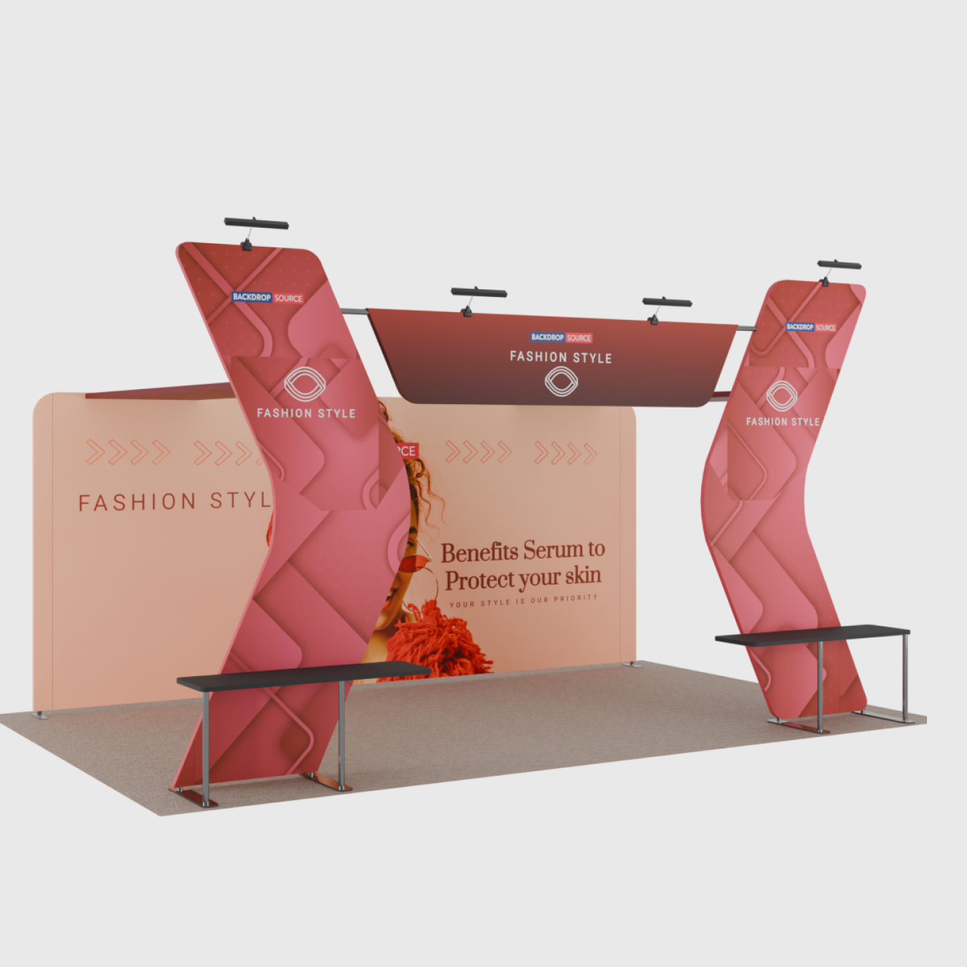 Portable Exhibit Display 20ft x 10ft - Model 17