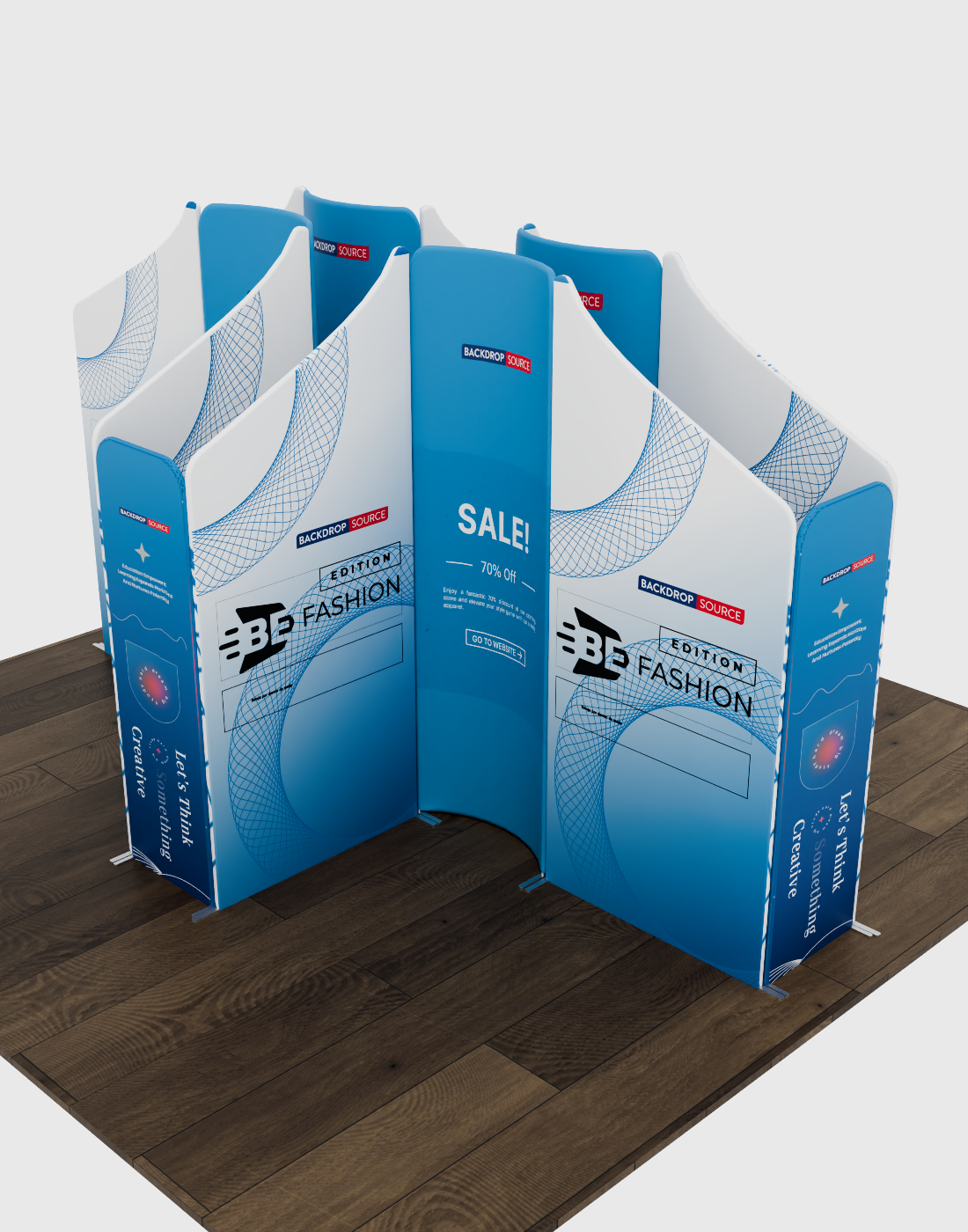 Magnetic Fabric Booth Display - Model 4 (13 x 13ft)