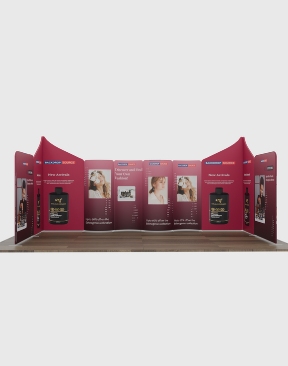 Magnetic Fabric Booth Display - Model 2 (20 x 20ft)