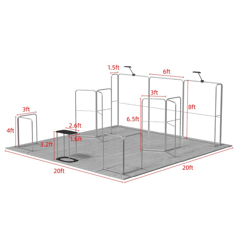 Modular Booth Kits 20ft x 20ft - Model 17