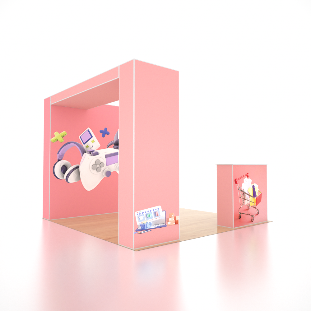 SEG Pro Popup Booth – Model 4 (10ft x 10ft)