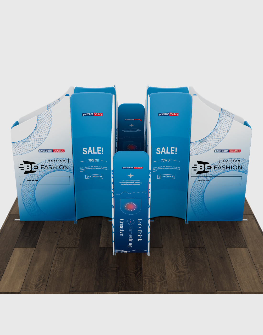Magnetic Fabric Booth Display - Model 4 (13 x 13ft)